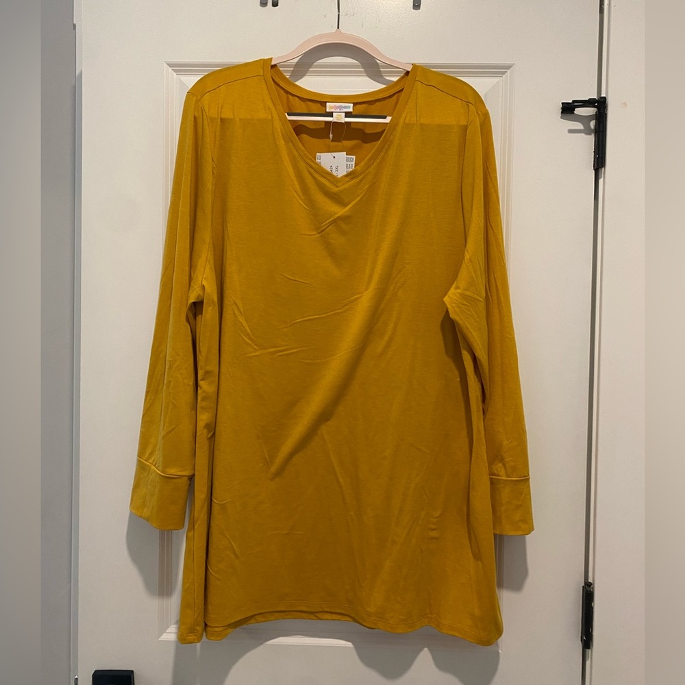 Lularoe NWT Mustard 3x Swing Elizabeth Top